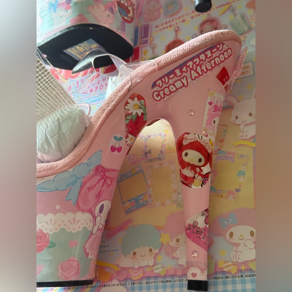 My Melody Kawaii Coquette Pink Party Stripper Heels Pleaser Platforms NEW 8 Cute - Picture 6 of 11